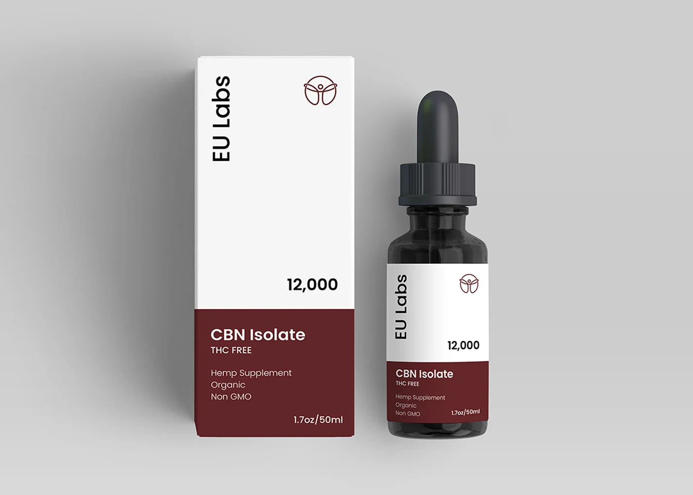Front of a 50ml CBN oil bottle, 12000mg cannabinol